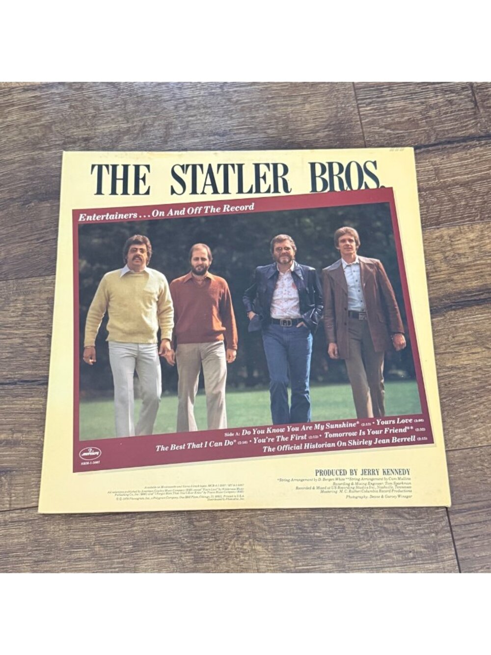 The Statler Brothers On & Off the Record Vinyl LP 1978 SRM-1-5007